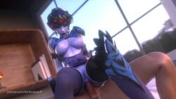 1boy 1girls 3d anal anal_sex animated darkholestuff female male/female no_sound overwatch sex tagme video widowmaker