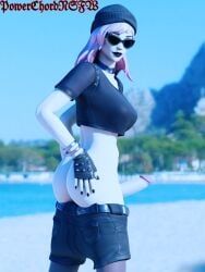 1futa 3d 3d_(artwork) black_lipstick clothed dusk_(fortnite) epic_games fortnite fortnite:_battle_royale futanari grey_skin holding_butt midnight_dusk_(fortnite) powerchordnsfw solo_futa sunglasses tinted_eyewear