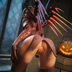 1girls 3d 3d_(artwork) anus anus_peek ass ass ass_focus blender blender_(software) blonde_hair blue_eyes butt_focus female female female_focus female_only legs legs_apart legs_held_open long_hair looking_at_viewer mercy no_panties overwatch overwatch_2 pussy pussy_juice quilsfm solo solo_female solo_focus swiss vagina witch witch_hat witch_mercy