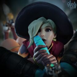 3d angela_ziegler ass big_penis blender blizzard_entertainment dickgirl futanari halloween halloween_costume hands_on_penis lena_oxton licking licking_penis looking_at_viewer mercy nohno overwatch overwatch_2 tongue tracer will-o-wisp_tracer witch_hat witch_mercy