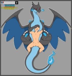 2022 absurd_res ass charizard claws closed_eyes colored detailed dragon duo embrace female feral feral_penetrated fire generation_1_pokemon hand_on_head hi_res horn hug human human_on_feral human_penetrating human_penetrating_feral interspecies kayasamix larger_female larger_feral light-skinned_male logo lying male male/female mammal mega_charizard mega_charizard_x mega_evolution nintendo one_eye_closed open_wings penetration pokémon_(species) pokemon pokemon_(species) pokephilia reptile scalie semi-anthro sex simple_background size_difference smaller_human smaller_male smile spread_legs spreading text toony traditional_media_(artwork) vaginal_penetration video_games wings zoophilia