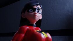 animated armwear ass ass_expansion big_breasts bodysuit clothing derringersfm disney eyewear huge_ass huge_breasts human large_ass legwear long_hair no_sound pale_skin pixar skin_tight the_incredibles thick_thighs thighhighs tight_clothing video violet_parr