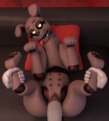 3d 3d_(artwork) 3d_animation 6_nipples animal_genitalia animal_pussy animated animatronic anthro ball_joints bedroom_eyes canine_pussy collar digital_media_(artwork) disembodied_hand disembodied_penis duo eyelashes female feral fetch_(fnaf) five_nights_at_freddy's furniture genitals glowing glowing_eyes human machine male male/female mammal multi_nipple narrowed_eyes nipples pawpads paws penis pillow pussy robot seductive setrixart sharp_teeth sofa teeth tongue tongue_out