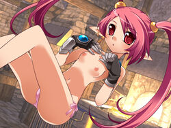 battle_mage_(dungeon_and_fighter) blush breasts dungeon_and_fighter dungeon_fighter_online katsuma_rei mage_(dungeon_and_fighter) nipples panties pointy_ears underwear