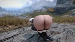 3d all_fours animated ass bent_over bethesda_softworks blindfold bruh_moment high_heels huge_ass looking_back makad321 nier:_automata no_sound shaking_butt skyrim solo tagme the_elder_scrolls thighhighs video yorha_2b