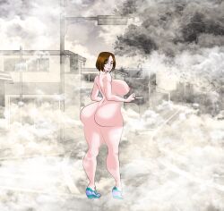 breasts brown_hair eileen_galvin green_eyes huge_ass lipstick nude nude_female silent_hill silent_hill_4 supernova_(artist)