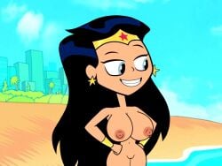 1girls accurate_art_style big_breasts black_hair breasts dc_comics dcau diana_prince exposed_breasts exposed_pussy female_only naked nerota nude nude_edit nude_female nude_filter photoshop screen screen_capture screencap screenshot screenshot_edit tagme teen_titans_go third-party_edit wonder_woman wonder_woman_(series) wonder_woman_(teen_titans_go)