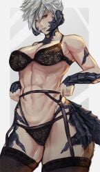 au_ra female female_only final_fantasy final_fantasy_xiv lingerie ttmizu1