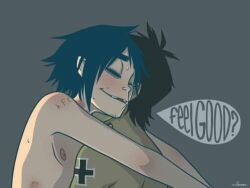 2d_(gorillaz) gay gorillaz murdoc_niccals riding tattoo tattoos