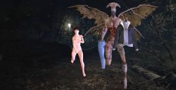 3d bloober_team covering covering_breasts covering_crotch dark_hair devonsniegowski94 female light-skinned_female light_skin marianne_rekowicz naked nude nude_female tagme the_medium xnalara