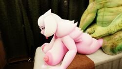 anthro areola ass big_breasts big_butt big_nipples bodily_fluids breasts cum cum_inside deerbone deerbone_(artist) duo female genital_fluids hi_res humanoid leaking leaking_cum looking_pleasured male male/female milk milk_leaking nipples orc orc_male pink_areola pink_nipples thick_thighs tongue_out toriel undertale_(series)