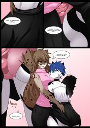 anthro athletic_futanari blue_hair blush bottomwear boy_rape breasts canid canine clothed clothing comic digital_media_(artwork) duo felid femboy fur furry_only futa_on_femboy futa_on_male futadom futanari genitals girly grinding gynomorph hair hi_res hybrid intersex intersex/male kathrin_vaughan keidran knot male mammal neon_mitsumi open_mouth pantherine penis rape shad-up simple_background size_difference skirt slim_waist snow_leopard spots spotted_body spotted_fur text twokinds webcomic webcomic_character white_body white_fur