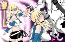 animal_genitalia anthro anthro_on_human big_breasts big_penis bull cow_print fairy_tail human lucy_heartfilia minotaur surprise_party taurus_(fairy_tail)