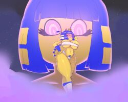 animal_crossing ankha ankha_(animal_crossing) anthro big_breasts breasts detailed_background domestic_cat felid feline felis female first_person_view hypnotizing_viewer mammal mind_control nintendo sauce-guy solo submissive submissive_pov thick_thighs video_games