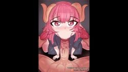 1boy 1girls animated big_breasts big_penis blowjob blowjob_face face_fucking fellatio ilulu_(dragon_maid) miss_kobayashi's_dragon_maid pov shorter_than_30_seconds small_but_busty tagme tunkychunky69 unseen_male_face video