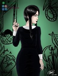 girl gothic original_artwork reyeshentai(artist) the_addams_family wednesday_addams