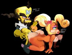 activision anthro ass big_breasts bodily_fluids breasts coco_bandicoot crabtopus crash_(series) cum daddy_kink doctor_neo_cortex duo female fur genital_fluids heart hi_res human interspecies looking_pleasured male male/female mammal neo_cortex nipples nude protagonistsub_antagonistdom sex text thick_thighs video_games