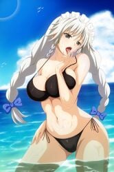 1girls big_breasts breasts erbiek grayfia_lucifuge high_school_dxd long_hair solo