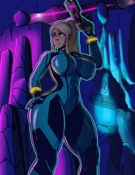 big_ass big_breasts big_butt big_nipples bimbo gun huge_ass huge_breasts inkjelly metroid nintendo pussy pussy_peek samus_aran suit tall_female taller_girl thunder_thighs tight_clothing wide_hips wide_thighs zero_suit_samus