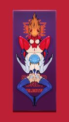 1boy 2girls ass asuka_langley_sohryu blue_hair bodysuit breasts erection female ffm_threesome human light-skinned_female light_skin long_hair lying male neon_genesis_evangelion nipples orange_hair pale-skinned_female pale_skin penis pilot_suit plugsuit rei_ayanami seele shinji_ikari short_hair sitting_on_face spread_legs tailbox threesome torn_clothes