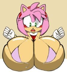 1girls accidental_exposure amy_rose big_breasts bikini breast_expansion breasts breasts_bigger_than_head bursting_breasts cleavage clothed clothed_female color edit female female_only green_eyes huge_breasts pink_hair ripped_clothing roga14 round_breasts sega skindentation solo sonic_(series) swimsuit wardrobe_malfunction