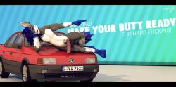 2022 3d_(artwork) animal_genitalia animal_penis anthro balls big_penis blue_body blue_fur blue_hair blue_nose canid canine canis car detailed digital_media_(artwork) english_text equine_penis forza forza_horizon fur genitals grey_body grey_fur hair hi_res ivip ivip_kepler lying male mammal microsoft nude on_side penis playground_games red_car simple_background solo stripes text vehicle vein veiny_penis video_games volkswagen volkswagen_passat white_body white_fur wolf xbox_game_studios