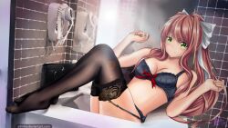 monika (doki doki literature club) from doki doki literature club by admika