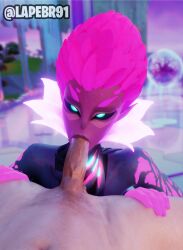 1girls 3d 3d_(artwork) blowjob clothed_female_nude_male fortnite herald_(fortnite) lapebr91 the_herald_(fortnite)