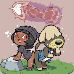 1boy 1boy1girl 1female 1girls 2023 animal_crossing animal_crossing_girl anthro ass_to_ass beanie breasts cum cum_in_pussy cum_in_uterus cum_inside dark-skinned_female dark_skin female full_body furry gummuru heart hi_res internal knot knotted_penis knotting partially_clothed penetration penis penis_in_pussy precum pussy pussy_juice shep_(animal_crossing) sweat sweatdrop tagme uterus villager_(animal_crossing)