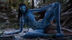 1boy 1female 1male 3d alien alien/human alien_girl alien_humanoid animated avatar avatar:_the_way_of_water bigger_female blender blue_body blue_skin female interspecies laid_down na'vi neytiri on_side small_breasts smaller_male sound tagme taller_female taller_girl ulfsark3d vagina vaginal_penetration vaginal_sex video