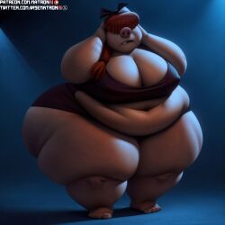 4k ai_generated ass ass bbw belly breasts chubby chubby_female female female_only highres hips hips_wider_than_shoulders huge_breasts huge_hips huge_thighs human klaus_(film) massive_breasts massive_butt massive_thighs matronai_(artist) netflix obese obese_female overweight overweight_female patreon patreon_username pinup pumpkin_(klaus) ssbbw stable_diffusion thick thick_ass thick_legs thick_thighs twitter_username wide_hips