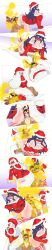 blush christmas christmas_outfit enjoying_farts facesitting fart fart_cloud fart_fetish fart_sandwich farting_in_face female_only hex_maniac lazei melony_(pokemon) milf pokemon reindeer_costume santa_hat stockings