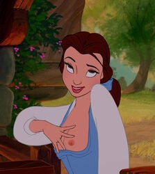 beauty_and_the_beast_(1991_film) belle_(beauty_and_the_beast) dirtydisneybitches disney disney_princess female female_only human nipples solo tagme