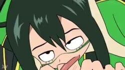 blowjob deku freako frog_tongue froppy green_hair izuku_midoriya mha my_hero_academia tagme tsuyu_asui video white_skin