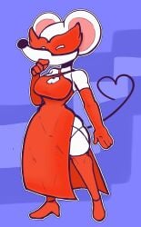 anthro boob_window clothed female female_only furry mario_(series) ms._mowz nintendo no_bra paper_mario paper_mario:_the_thousand-year_door sideass sirphilliam