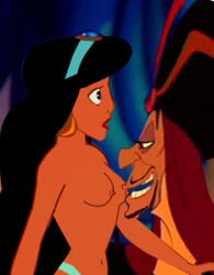 aladdin dirtydisneybitches disney disney_princess disney_villains female female_focus human jafar male male_focus nipples princess_jasmine straight tagme