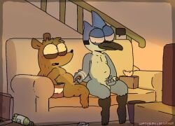 animated assisted_masturbation avian balls ballsack bird cock cum cumshot dick furry furry_only gay male male/male male_only masturbation mordecai_(regular_show) no_sound penis raccoon regular_show rigby_(regular_show) tagme toony video watermelon_(artist)