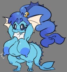 1girls anthro armpits arms_behind_head arms_up big_areola big_ass big_belly big_breasts big_butt big_nipples blue_eyes blue_hair blue_skin chubby chubby_female cute female female_only fins fupa furry fusion large_areolae large_ass large_breasts large_tail nintendo open_mouth pokémon_(species) pokemon pokemon_(species) presenting puddle_(sleepyslut) shantae_(character) sleepyslut solo thick_tail vaporeon wayforward