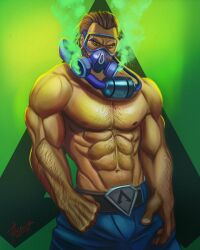 apex_legends caustic_(apex_legends) gas_mask male_only six_pack solo_male