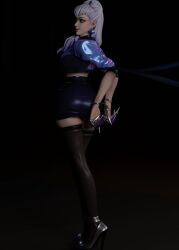 bondage clothed_female evelynn gentlegiant_s handcuffs k/da_evelynn k/da_series league_of_legends looking_back tagme