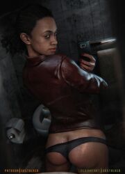 1girls ass black black_hair blender blender_cycles brunette condemned:_criminal_origins condemned_2:_bloodshot dark-skinned_female dark_hair dark_skin eyebrows eyelashes eyes fbi_agent hair hourglass_figure human lips monolith_productions rosa_angel sega skstalker