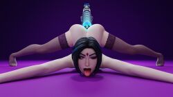 1girls 3d 3d_(artwork) ahe_gao ahegao ambiguous_penetration anal anal_sex anal_training ass black_socks bob_cut butt dc dc_comics dildo dildo_in_pussy doggy_style epic_games female female_focus female_only fit fit_female forehead_jewel fortnite goth goth_girl grey_skin hopezero jack-o_pose masturbation medium_hair multicolored_hair naked nude nude_female on_all_fours one_eye_closed pale-skinned_female pale_skin petite pleasure_face purple_eyes purple_eyeshadow purple_hair purple_lipstick rachel_roth raven_(dc) raven_(fortnite)_(dc) seductive_eyes seductive_mouth sex_machine slim socks solo solo_female sorceress superheroine teen_titans thigh_socks thighhighs titans tongue_out