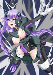 arachnid arthropod breast_play breasts choujigen_game_neptune d-pad deity duo female feral hair hi_res human interspecies long_hair male male/female mammal multi_eye multi_leg multi_limb neptune_(neptunia) neptunia_(series) nipples open_mouth purple_hair purple_heart_(neptunia) sex spider spider_web video_games zoophilia