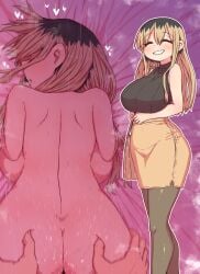 1girls ass batsuichide_nakimushina_otonarisan big_ass big_breasts big_butt blonde_hair breasts cute my_divorced_crybaby_neighbour ochiai_san pink_eyes thick_thighs zyugoya