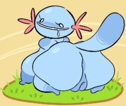 1girls anthro axolotl big_ass big_breasts big_butt big_nipples blue_skin cute cute_face derp derpy drooling female gills grass large_areolae large_ass large_breasts larger_female looking_back nintendo nipples nude nude_female pokemon pussy sleepyslut tagme tail thick_tail vagina what wooper