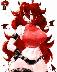 1girls ahoge big_breasts blush breasts female fingerless_gloves friday_night_funkin girlfriend_(friday_night_funkin) gloves long_hair red_hair reference_image simple_background thick_thighs thighhighs usa37107692 white_background wide_hips