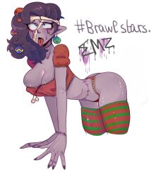 ahe_gao anapple brawl_stars christmas_outfit emz_(brawl_stars) supercell