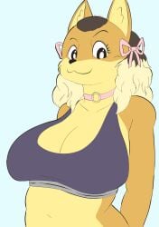 :3 anthro big_breasts breasts cleavage clothing female fur furry furry_only solo tagme toonarscontent