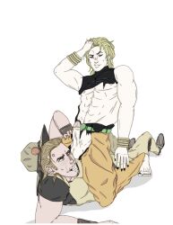 clothed dio_brando duo erection forced_yaoi hol_horse imminent_oral jojo's_bizarre_adventure male/male male_only penis stardust_crusaders yaoi