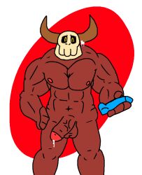 buff cum dick dildo horns male male_only muscular_male naked normalpuro piesac